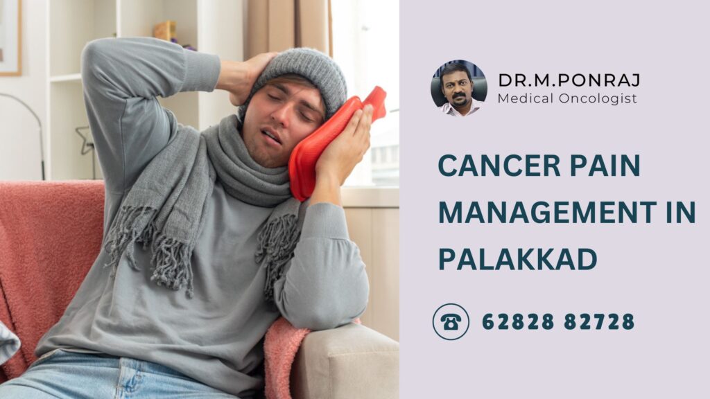 A cancer patient resting peacefully in bed, highlighting the importance of sleep in effective cancer pain management in Palakkad.