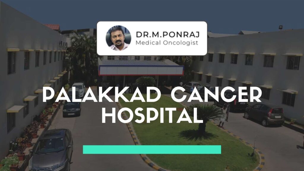 Dr. M. Ponraj consulting with a cancer patient in the modern oncology ward of Palakkad’s leading cancer hospital